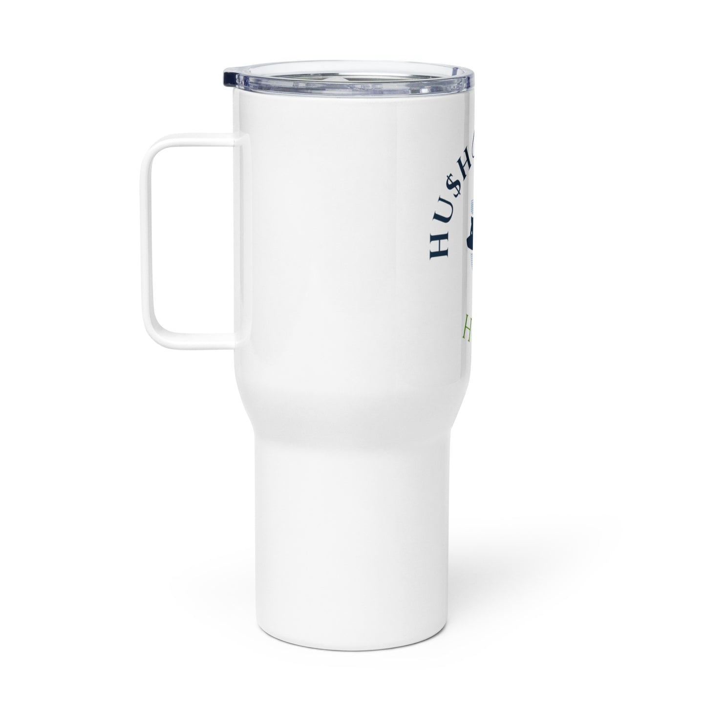 Travel mug with a handle