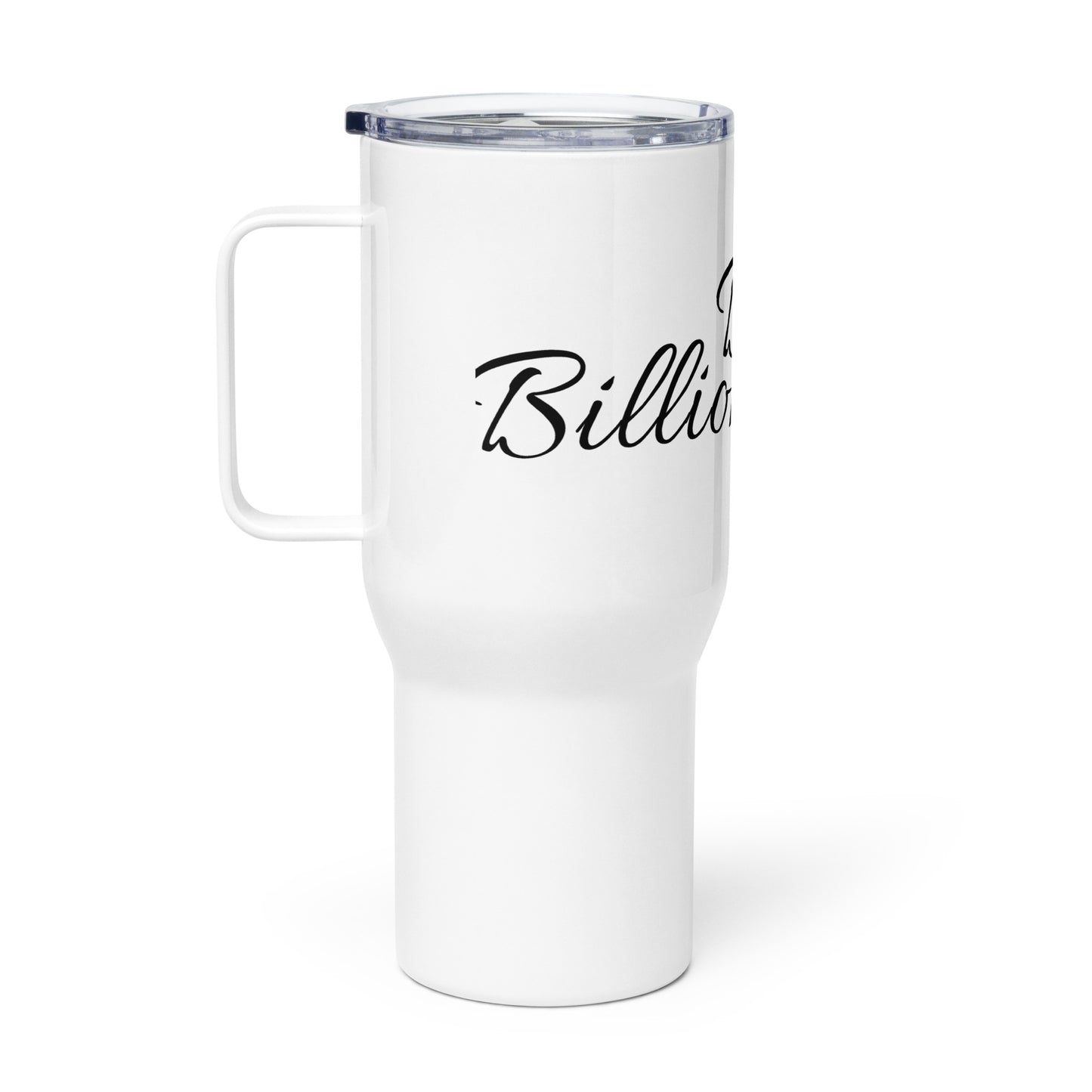 Travel mug with a handle