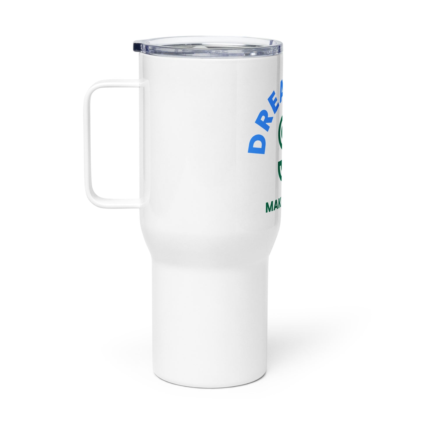 Travel mug with a handle