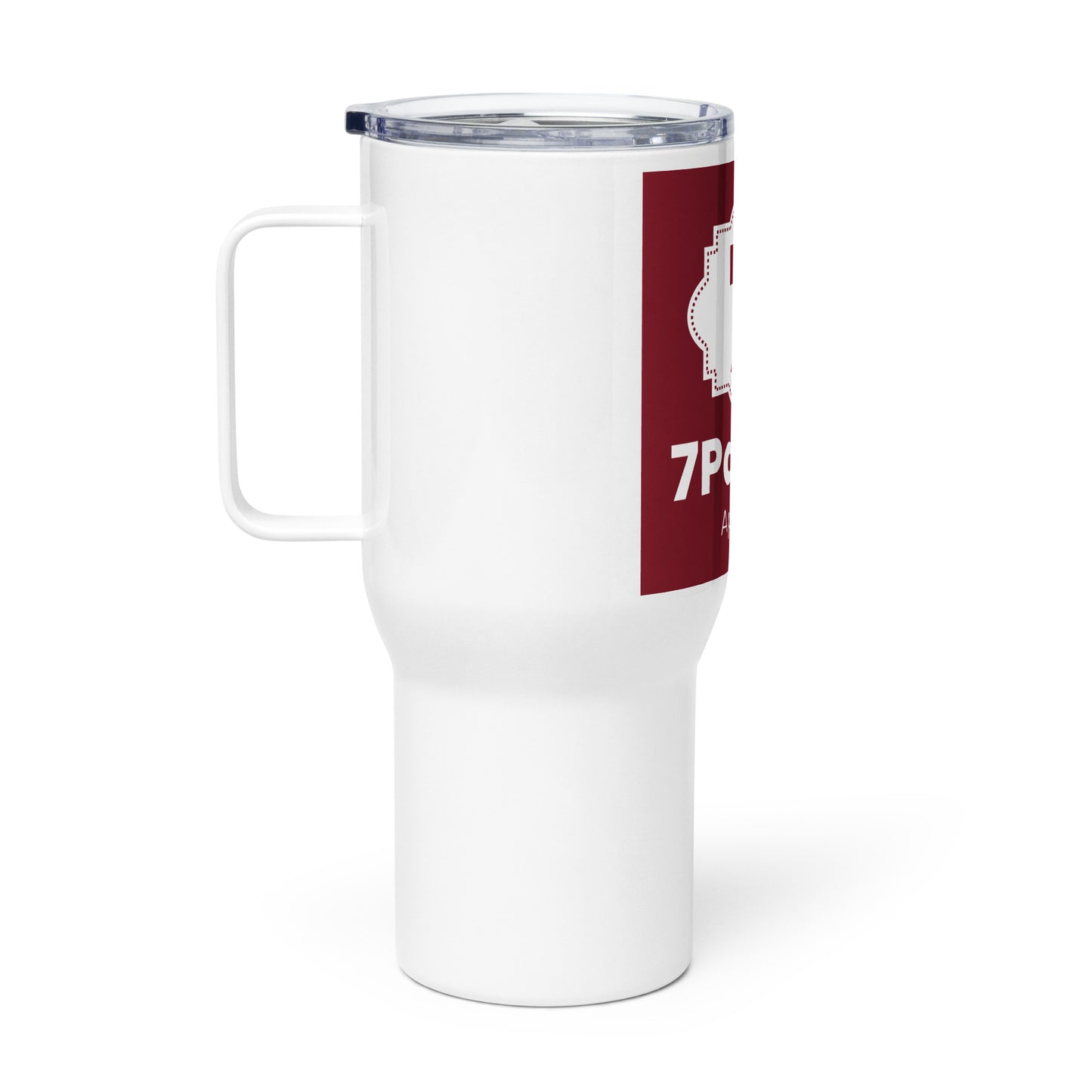 Travel mug with a handle