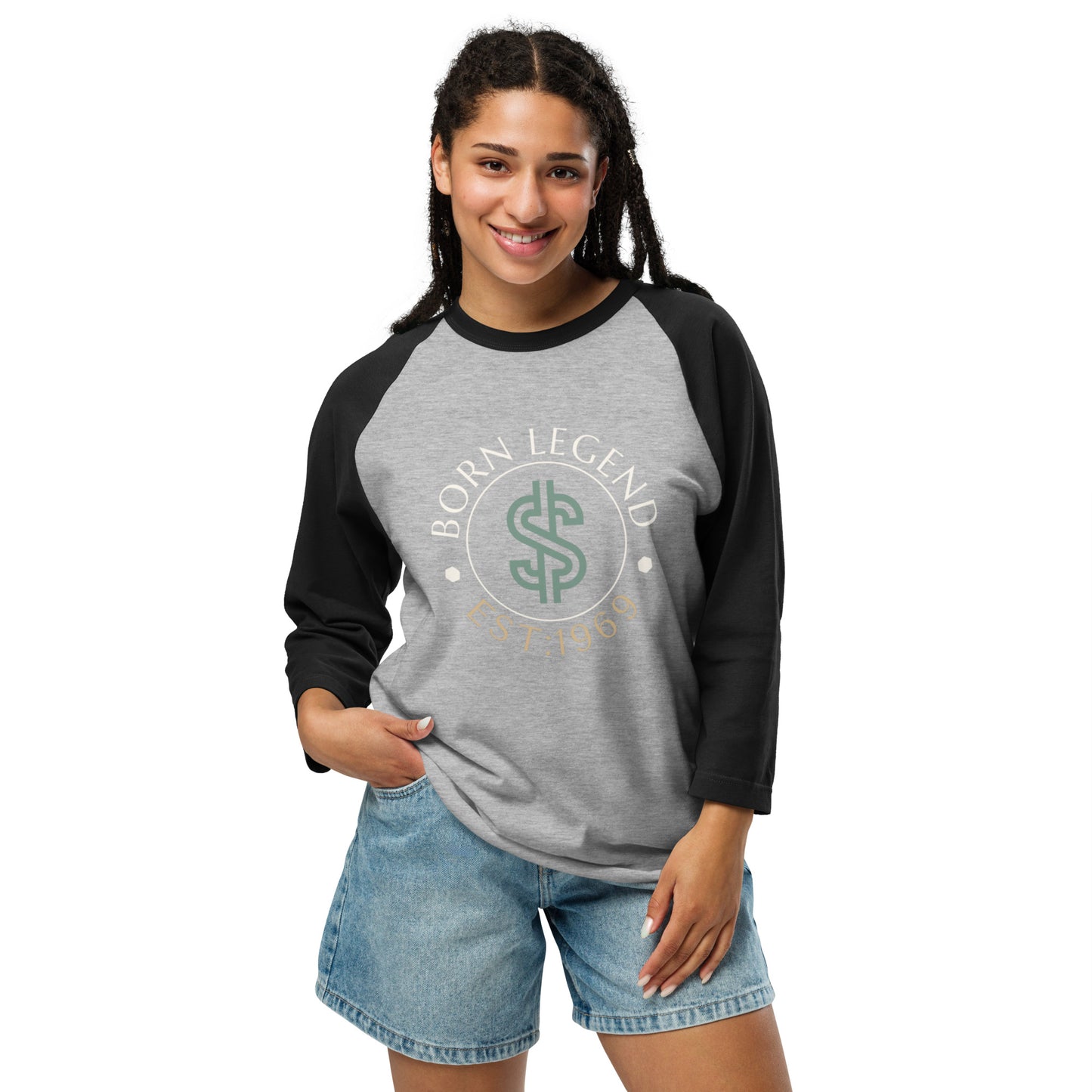 Born Legend Unisex 3/4 sleeve raglan shirt