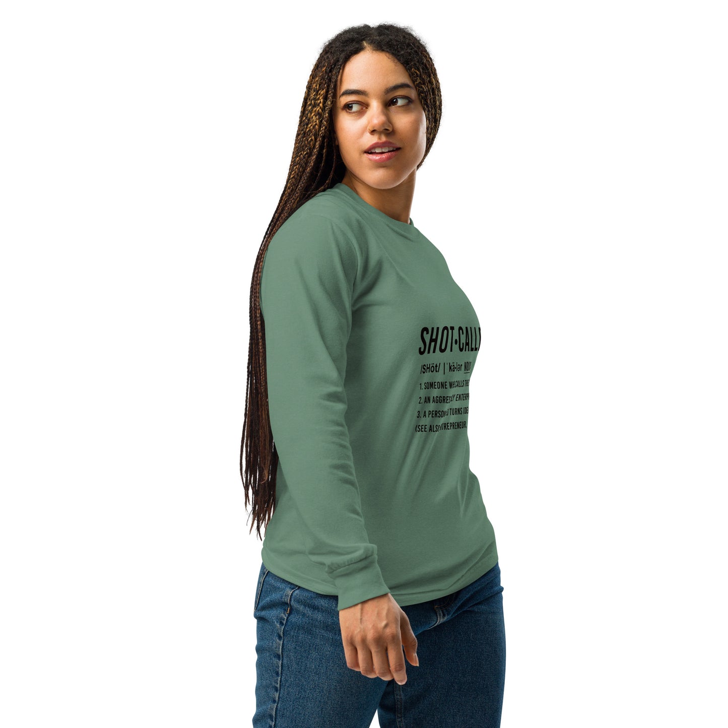 Born Legend Woman Garment-dyed heavyweight long-sleeve shirt