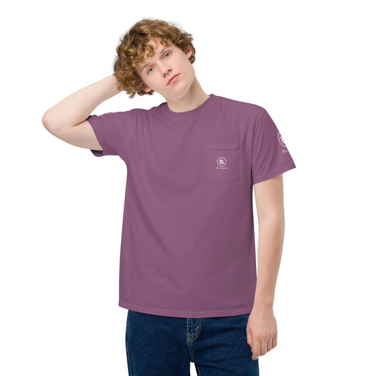 Born Legend Men's garment-dyed pocket t-shirt
