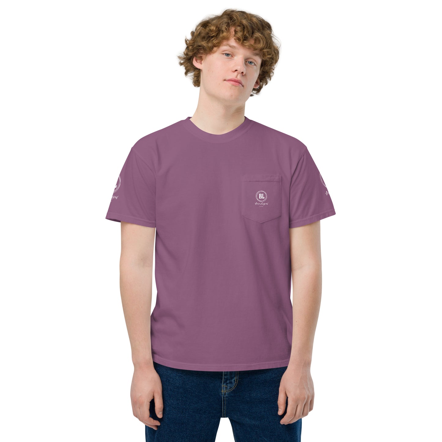Born Legend Men's garment-dyed pocket t-shirt