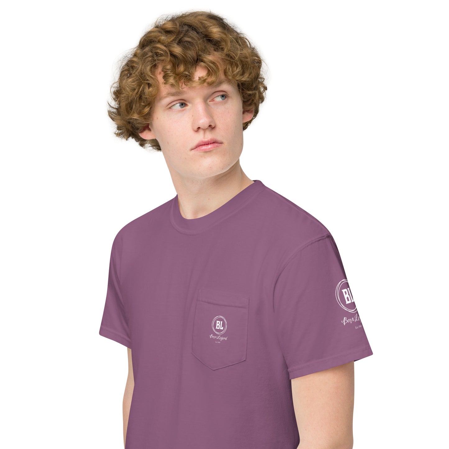 Born Legend Men's garment-dyed pocket t-shirt
