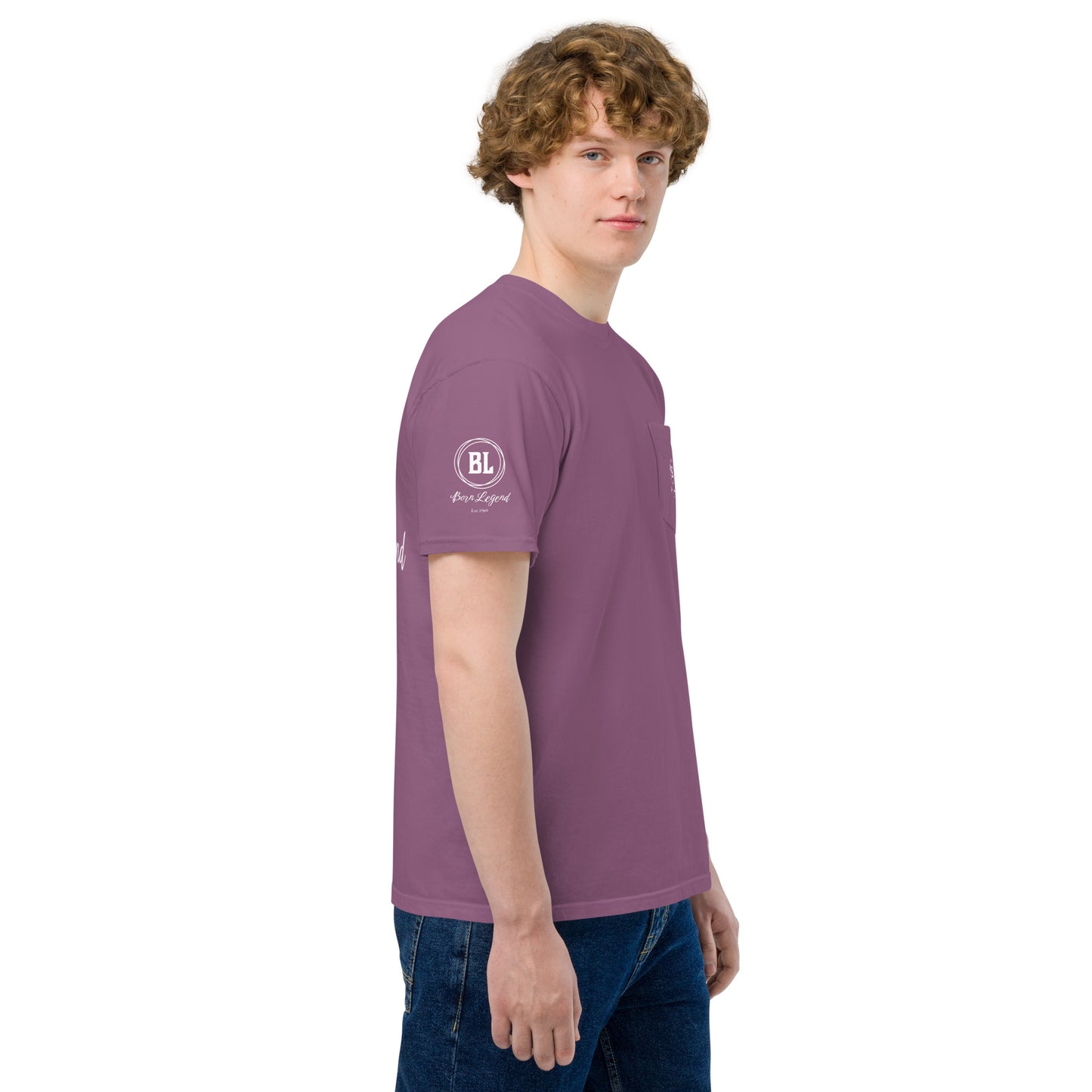 Born Legend Men's garment-dyed pocket t-shirt