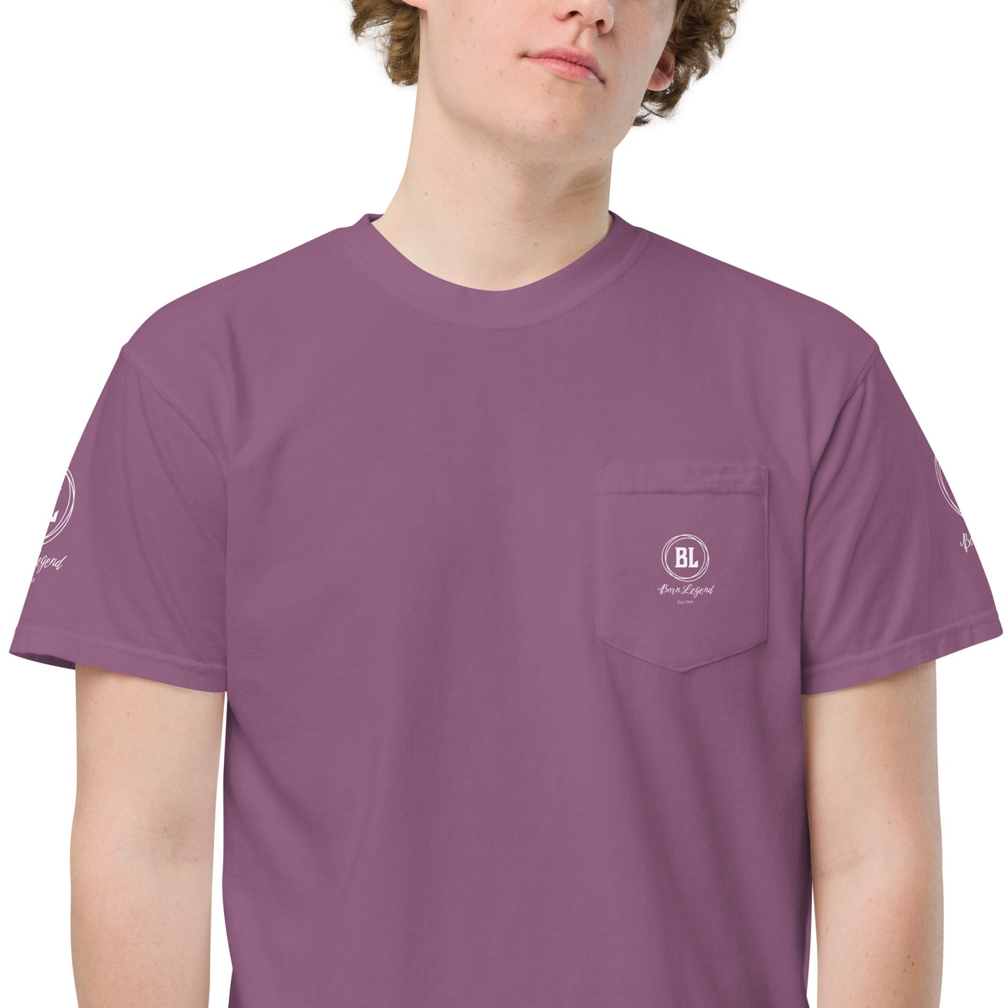 Born Legend Men's garment-dyed pocket t-shirt