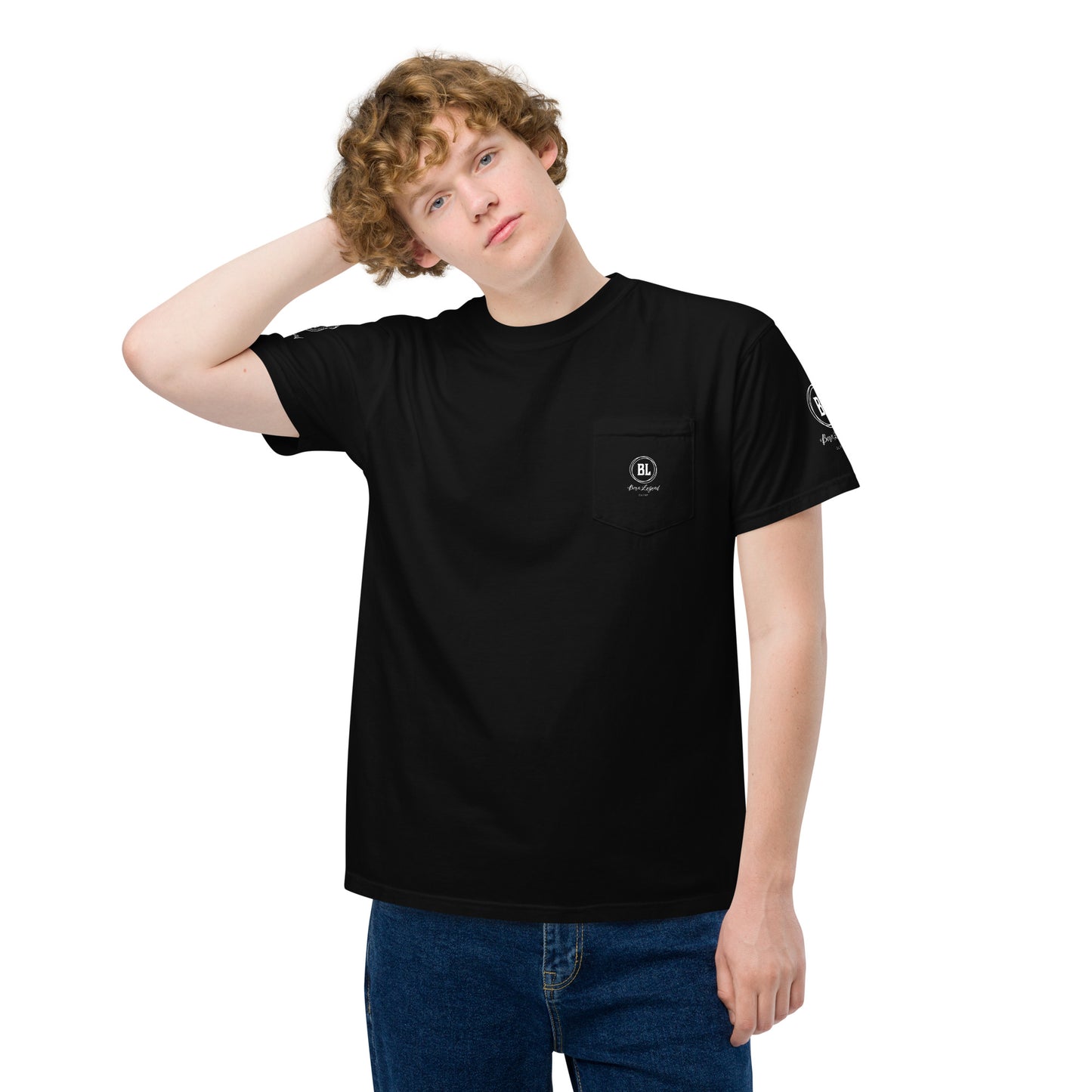Born Legend Men's garment-dyed pocket t-shirt