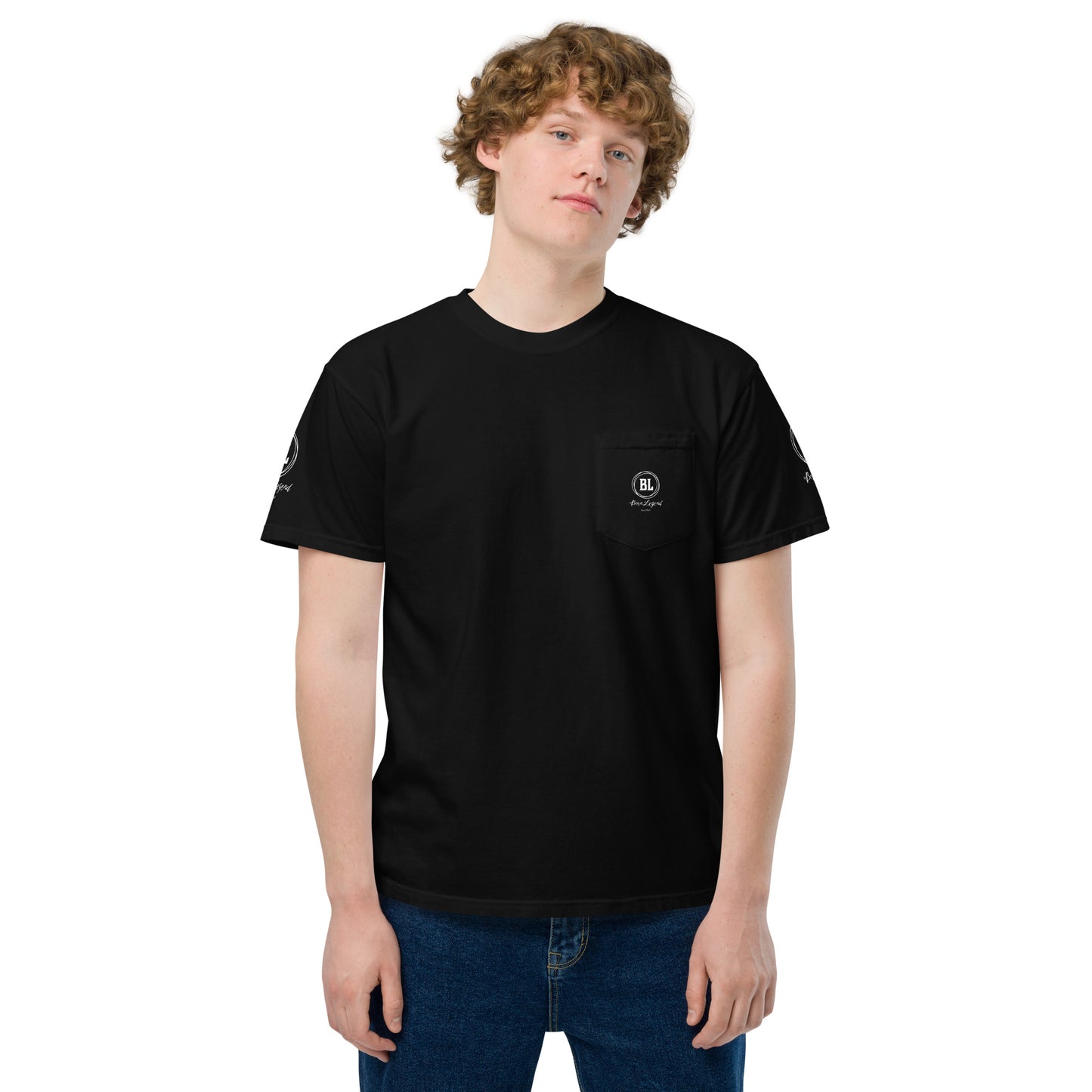 Born Legend Men's garment-dyed pocket t-shirt