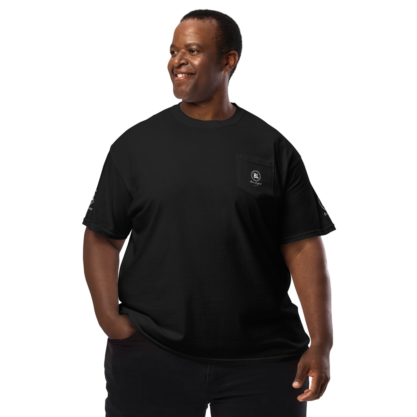 Born Legend Men's garment-dyed pocket t-shirt