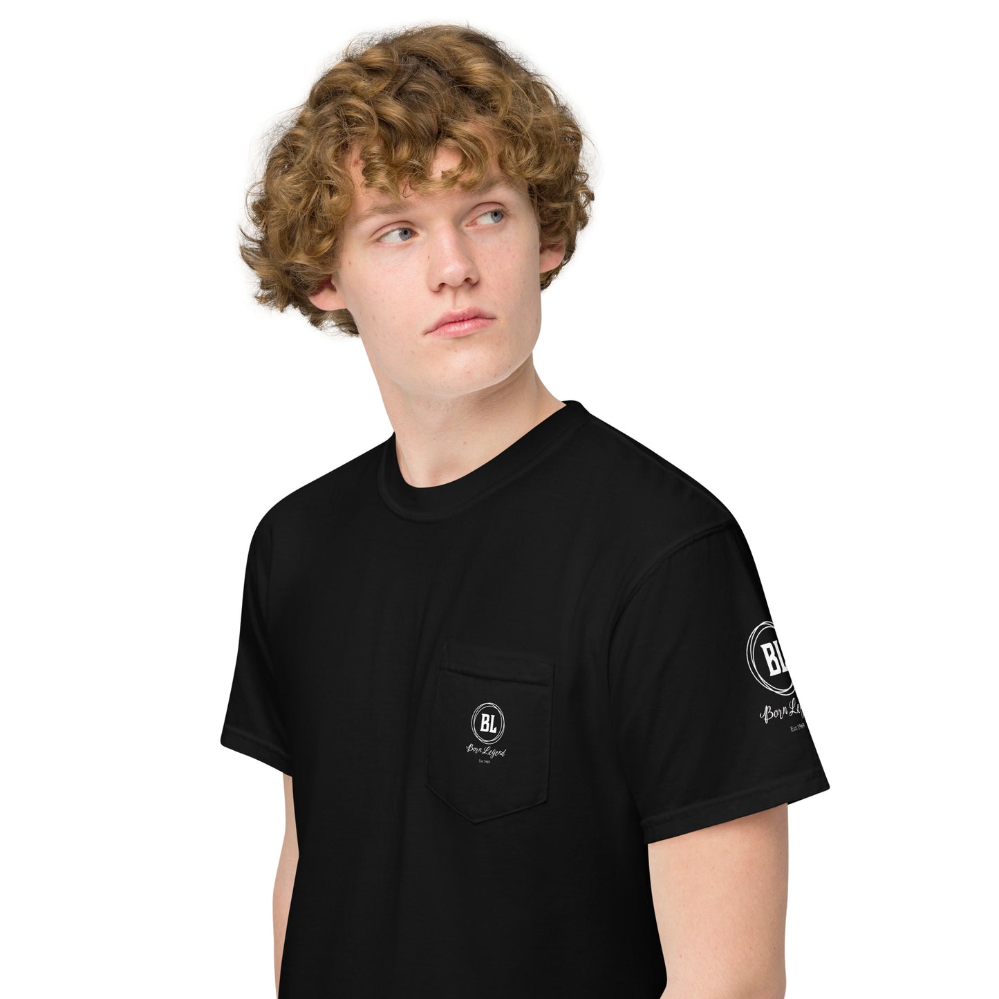 Born Legend Men's garment-dyed pocket t-shirt
