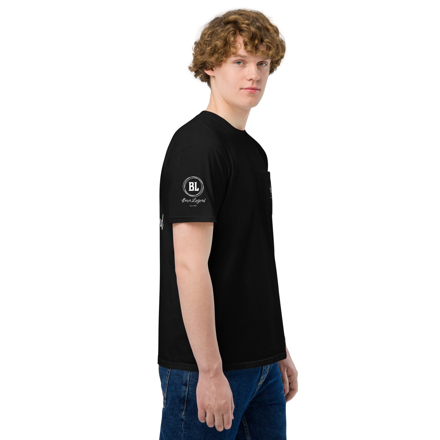 Born Legend Men's garment-dyed pocket t-shirt