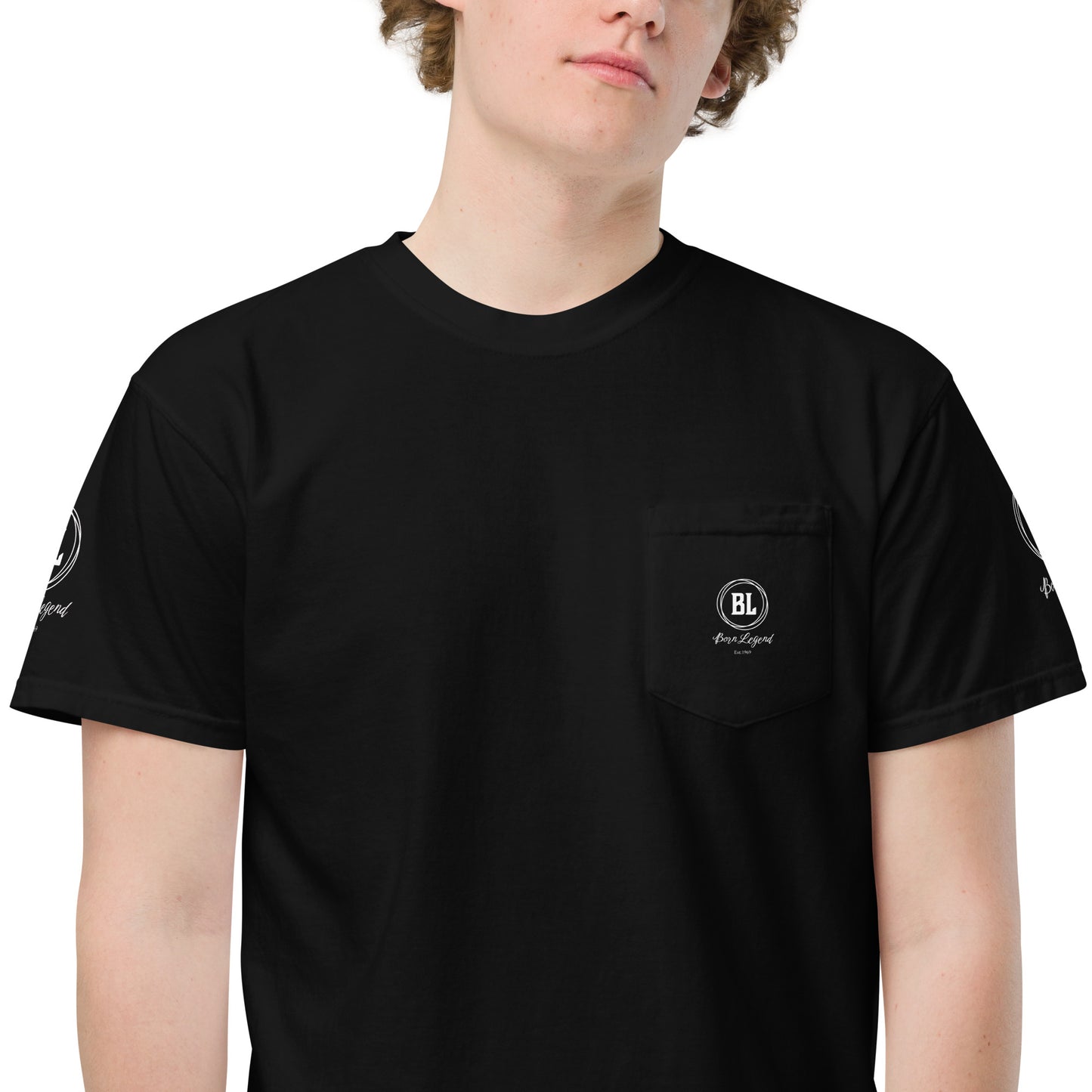 Born Legend Men's garment-dyed pocket t-shirt
