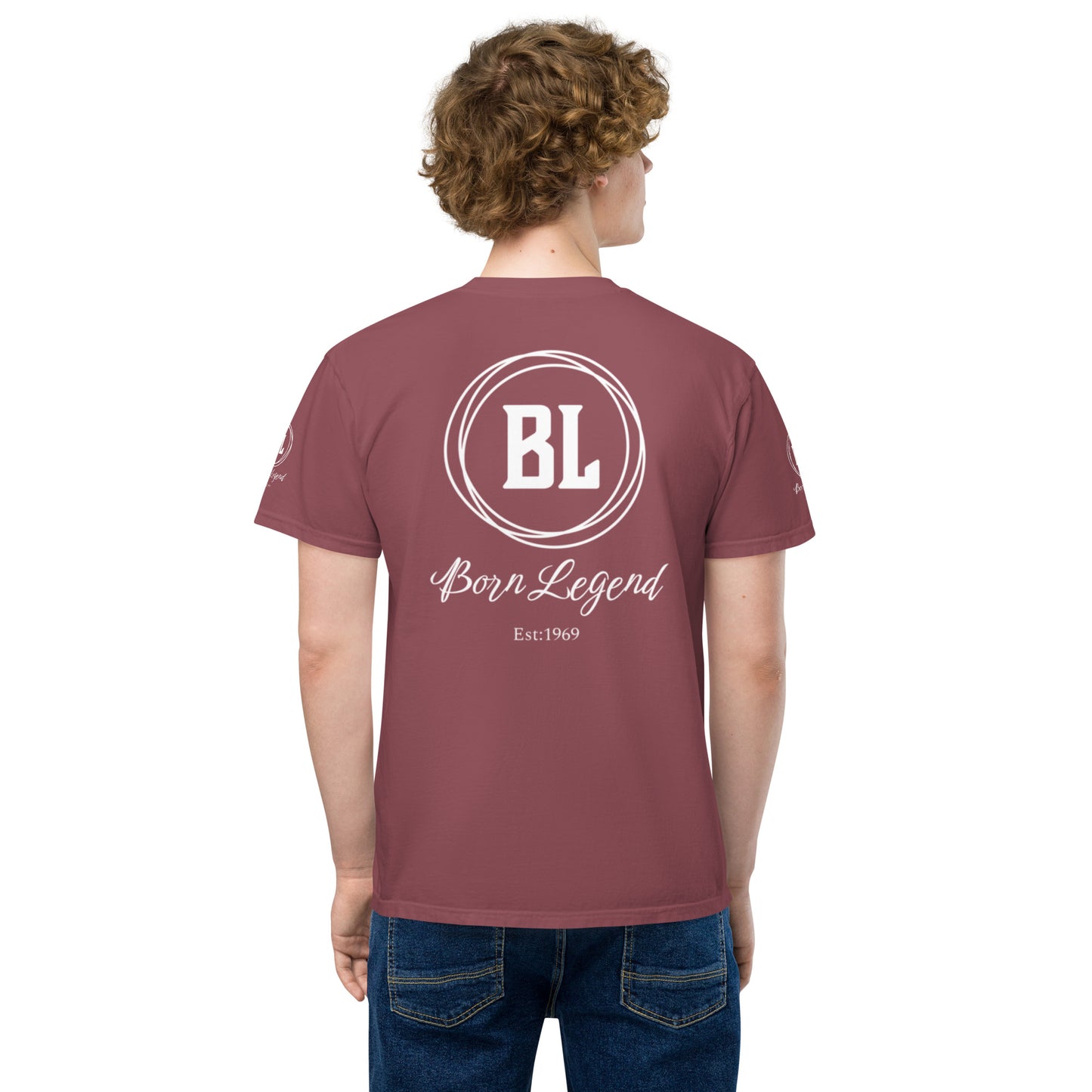 Born Legend Men's garment-dyed pocket t-shirt