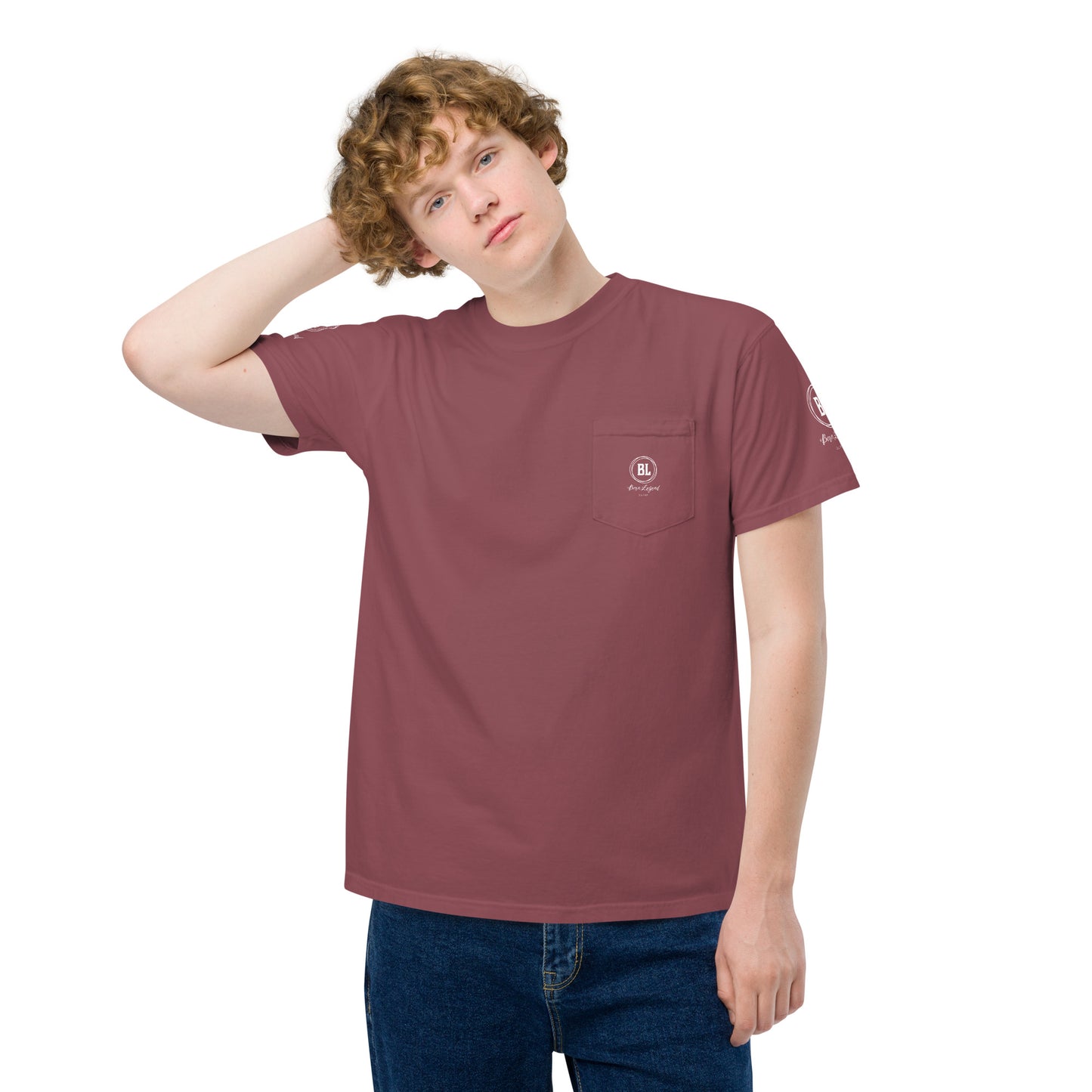 Born Legend Men's garment-dyed pocket t-shirt
