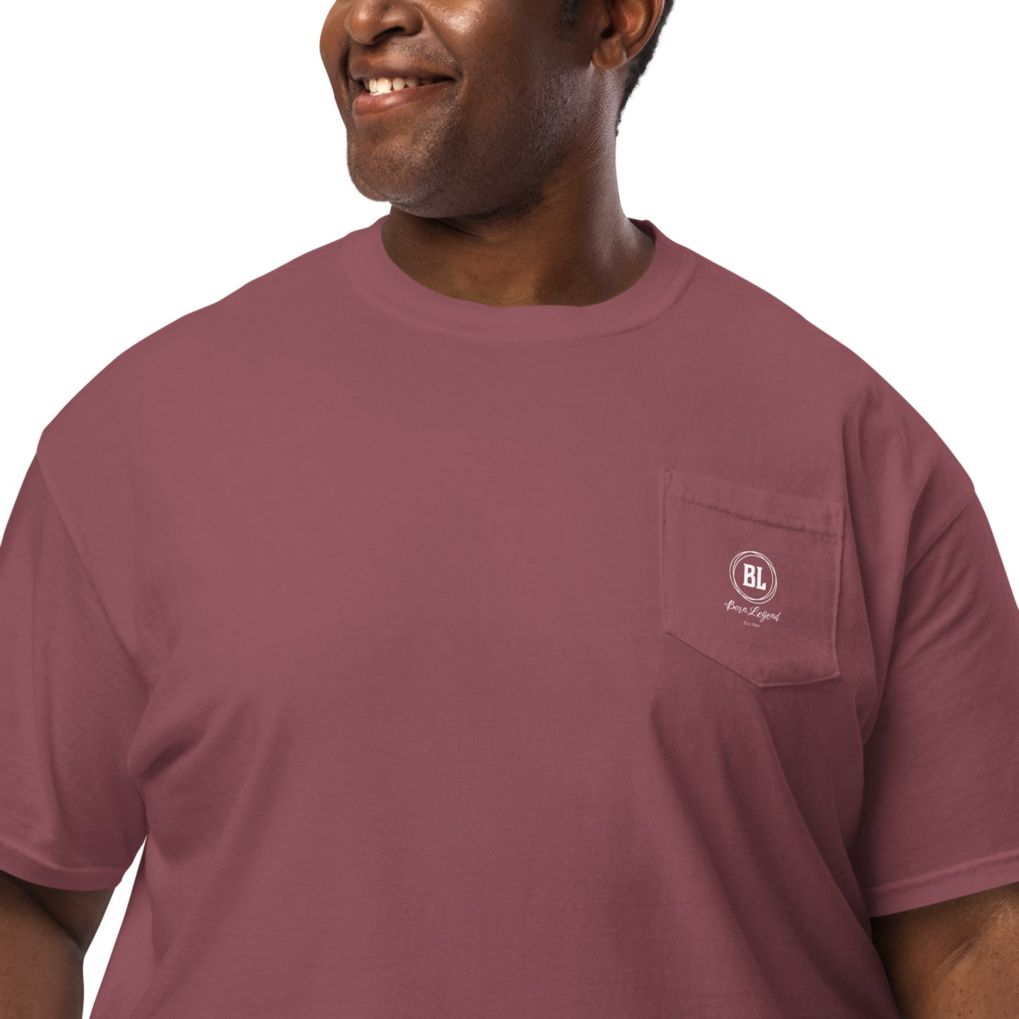 Born Legend Men's garment-dyed pocket t-shirt