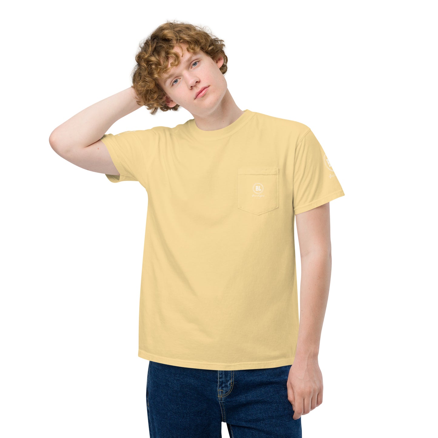 Born Legend Men's garment-dyed pocket t-shirt