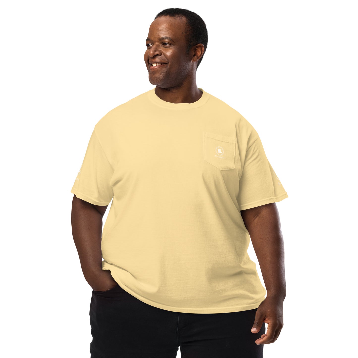 Born Legend Men's garment-dyed pocket t-shirt
