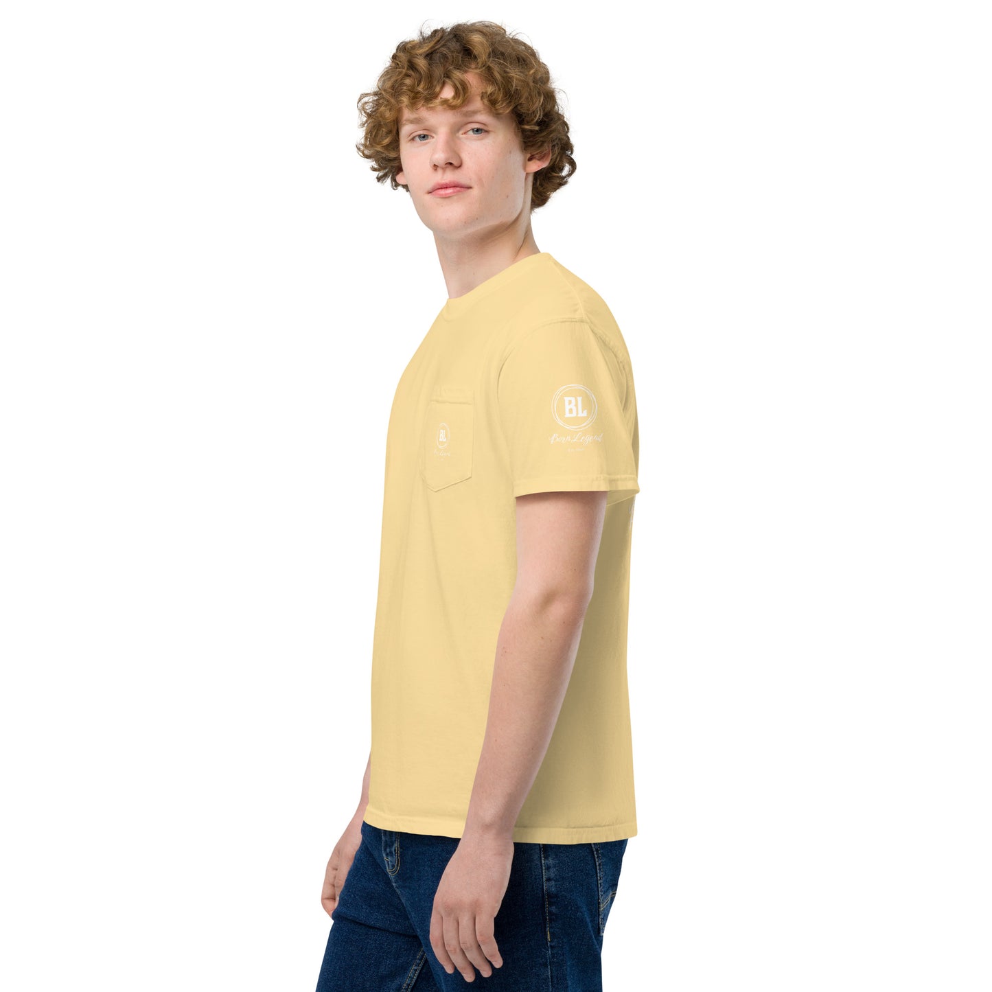 Born Legend Men's garment-dyed pocket t-shirt