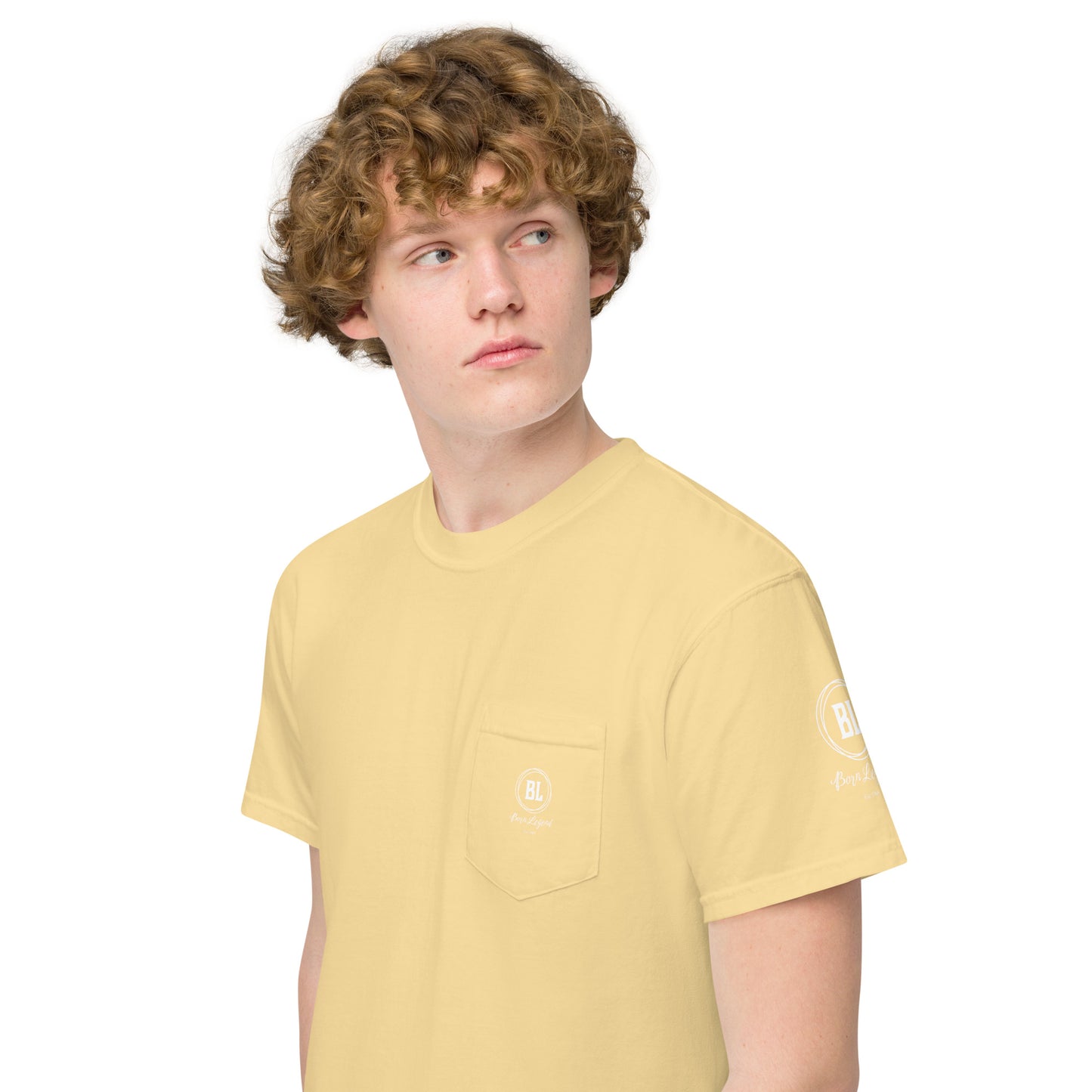 Born Legend Men's garment-dyed pocket t-shirt