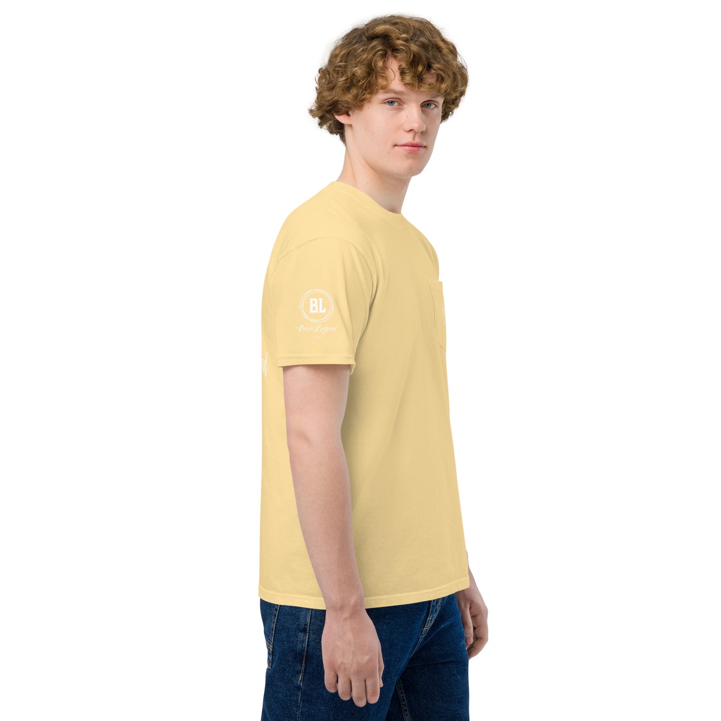 Born Legend Men's garment-dyed pocket t-shirt