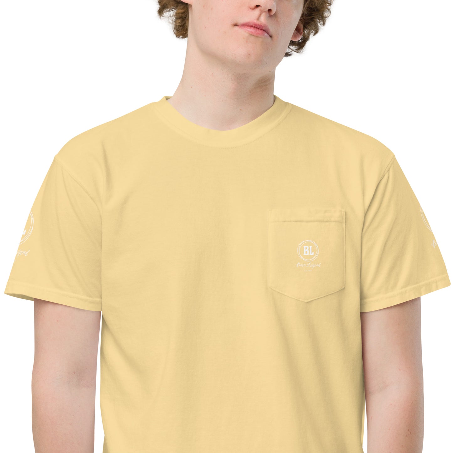 Born Legend Men's garment-dyed pocket t-shirt