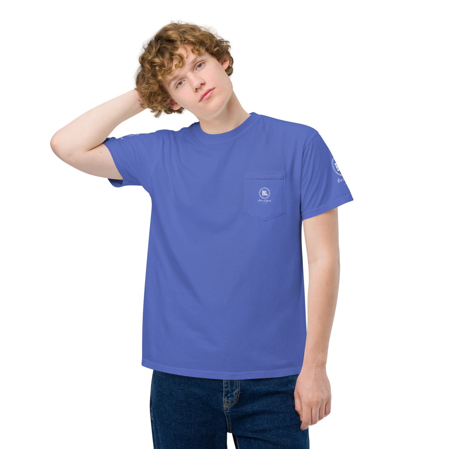 Born Legend Men's garment-dyed pocket t-shirt