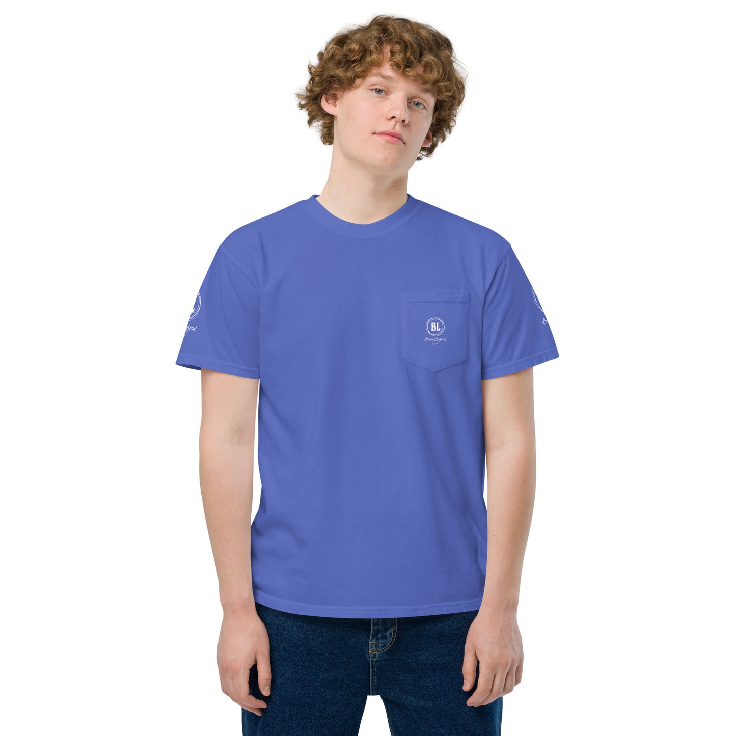 Born Legend Men's garment-dyed pocket t-shirt
