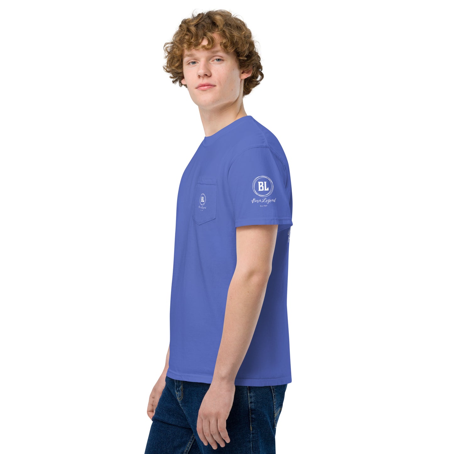Born Legend Men's garment-dyed pocket t-shirt