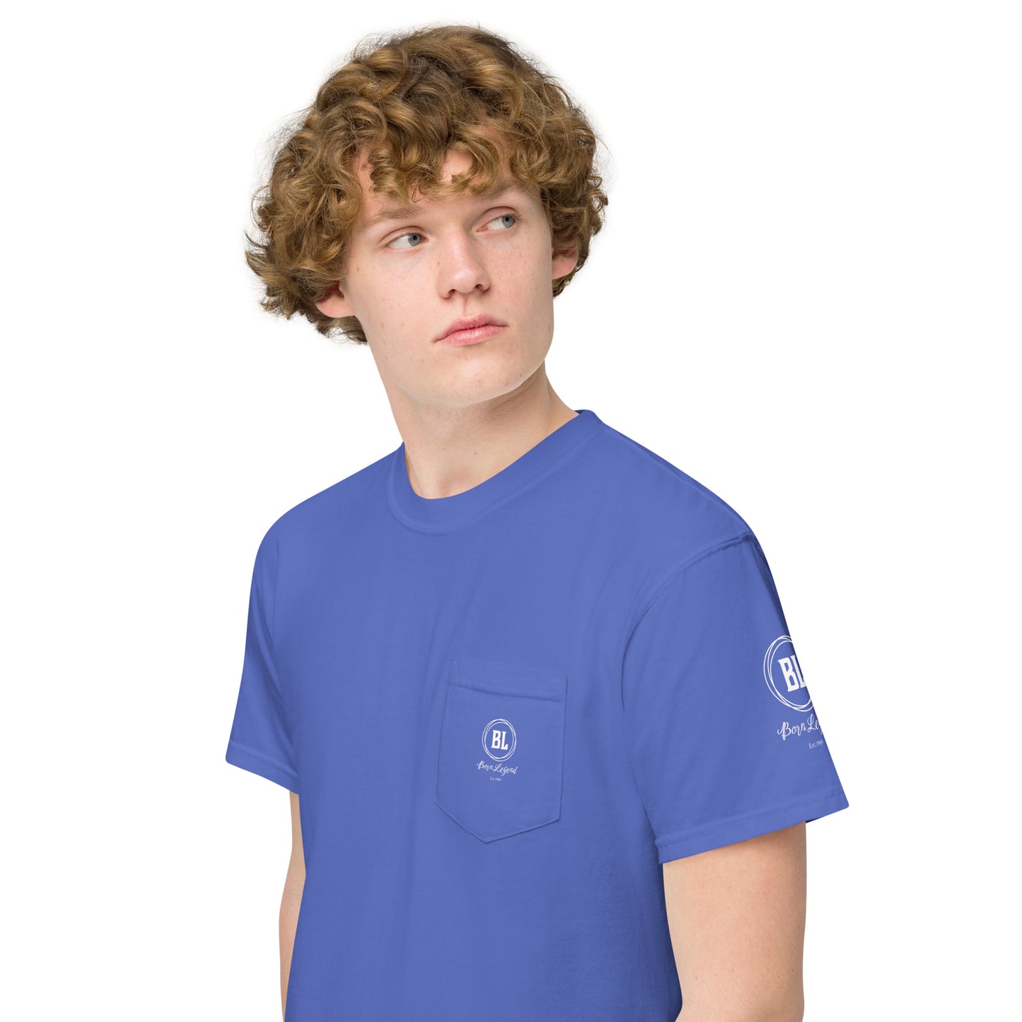 Born Legend Men's garment-dyed pocket t-shirt