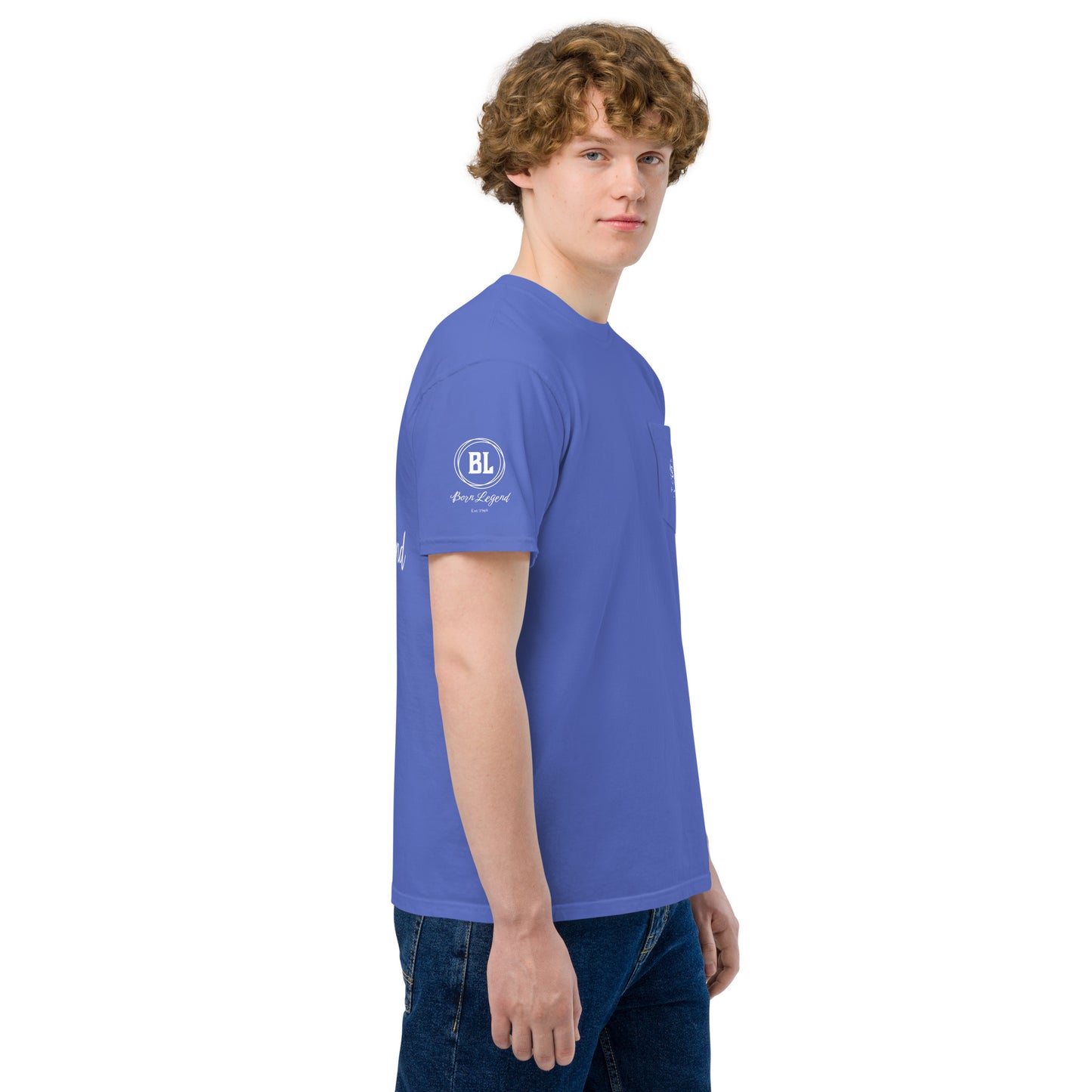 Born Legend Men's garment-dyed pocket t-shirt