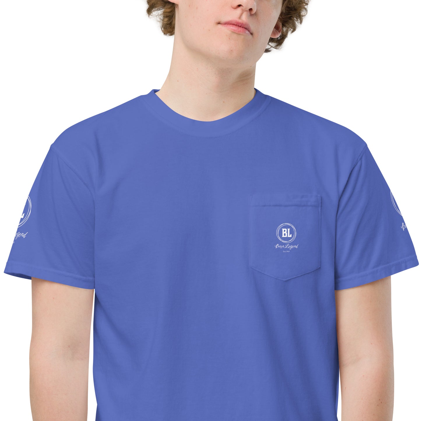 Born Legend Men's garment-dyed pocket t-shirt