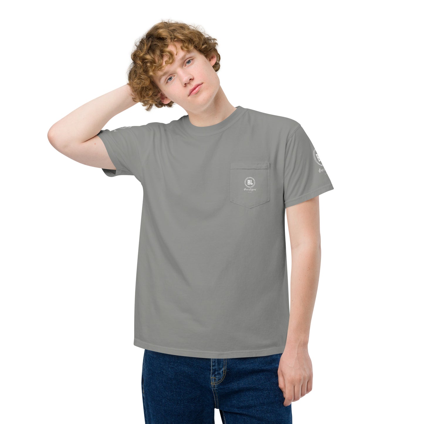Born Legend Men's garment-dyed pocket t-shirt