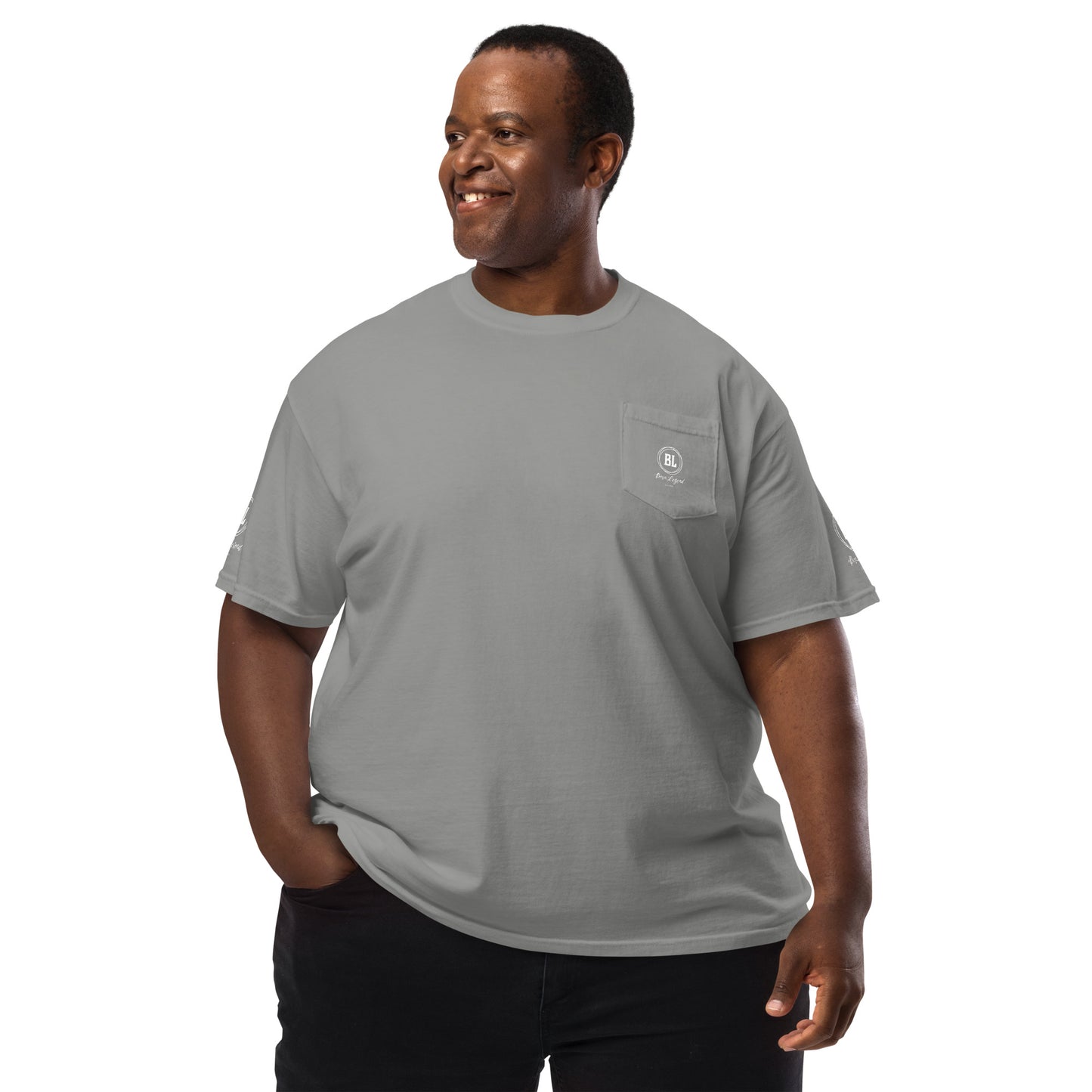 Born Legend Men's garment-dyed pocket t-shirt