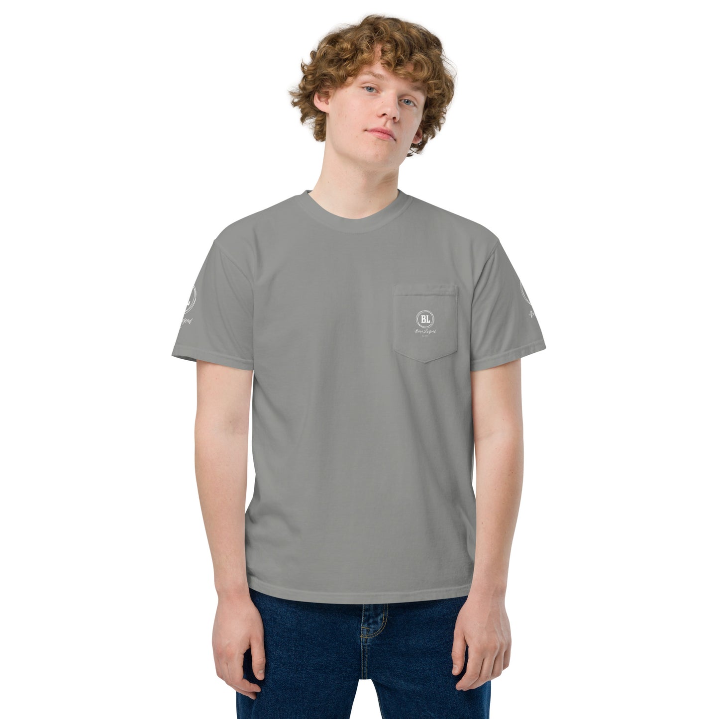 Born Legend Men's garment-dyed pocket t-shirt