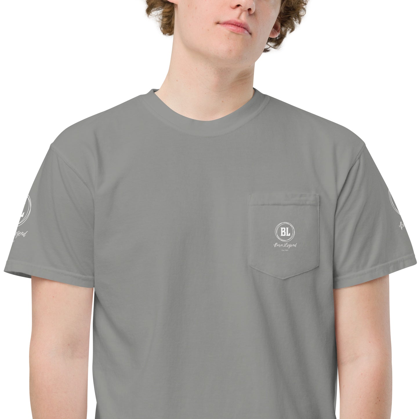 Born Legend Men's garment-dyed pocket t-shirt
