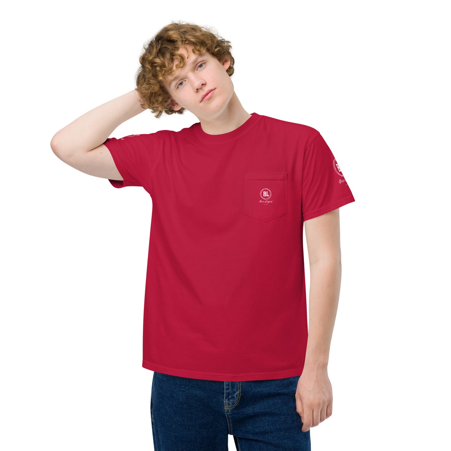 Born Legend Men's garment-dyed pocket t-shirt