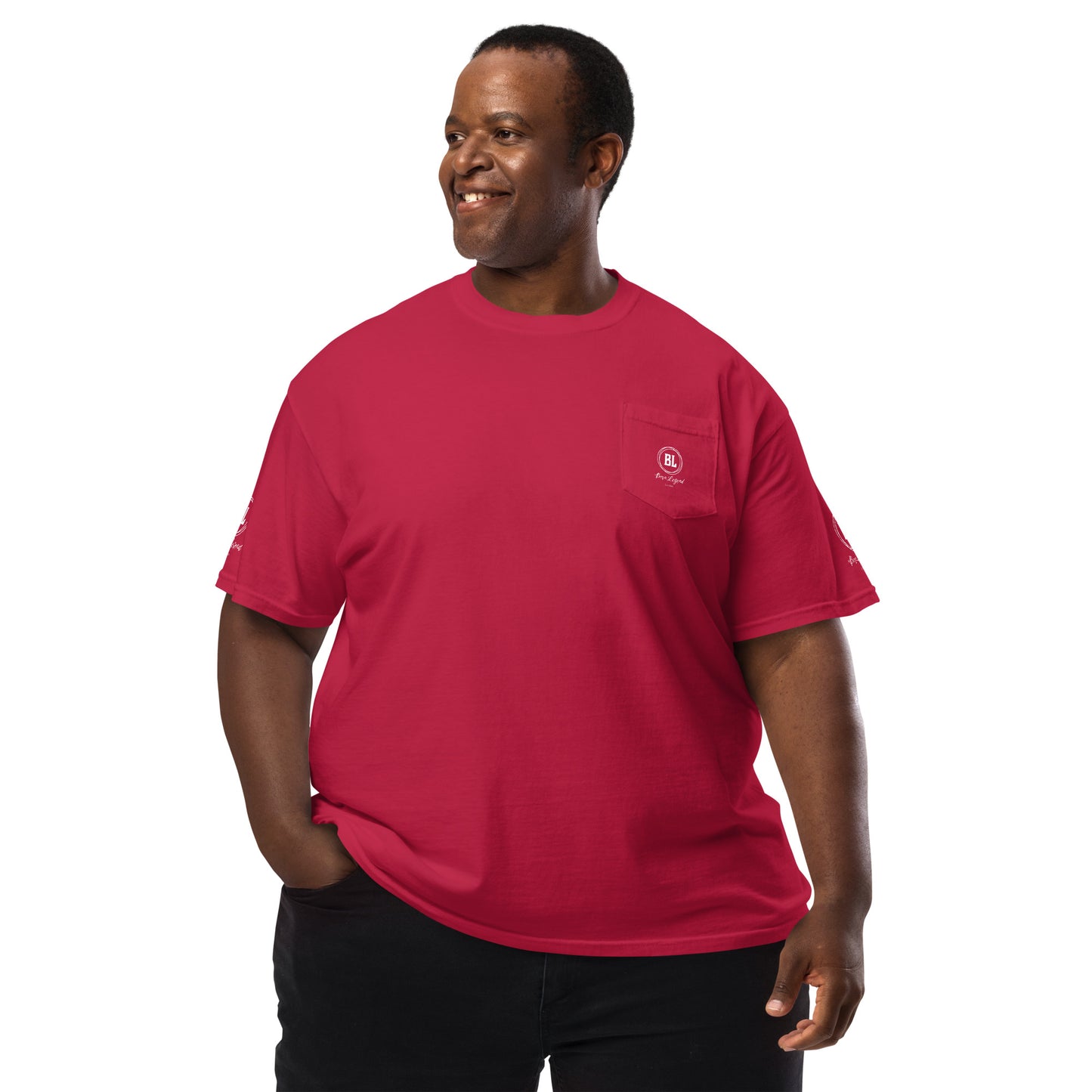 Born Legend Men's garment-dyed pocket t-shirt