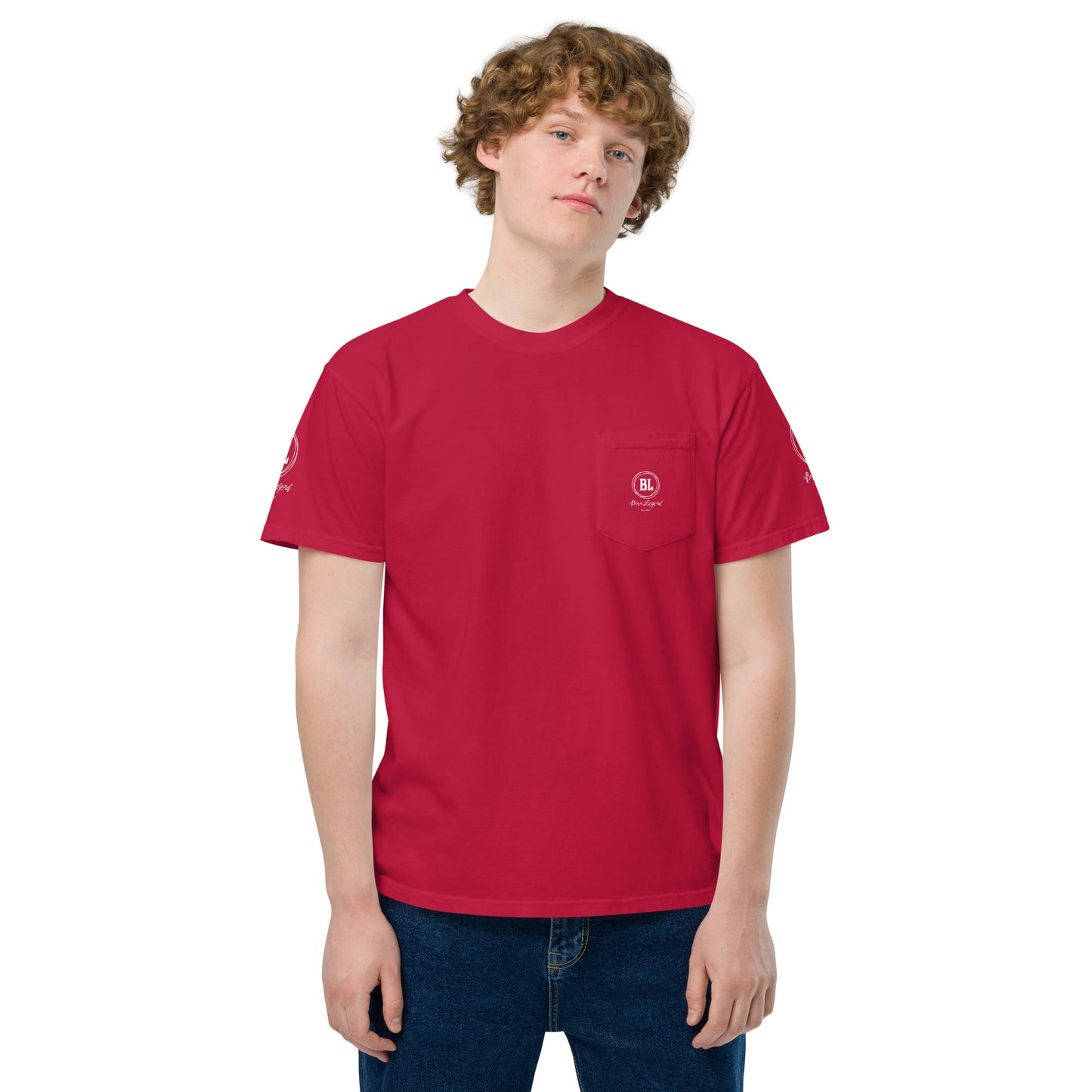 Born Legend Men's garment-dyed pocket t-shirt