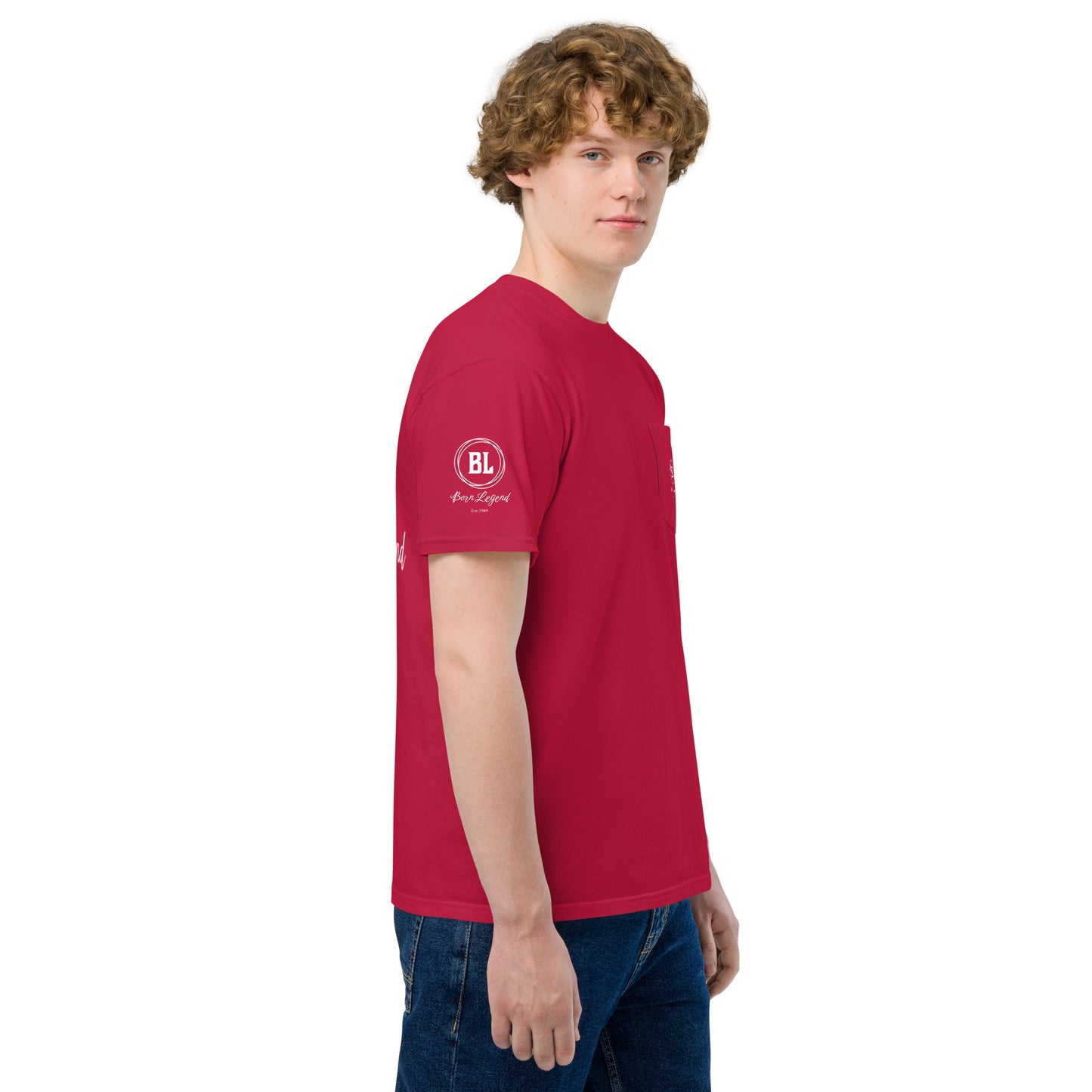 Born Legend Men's garment-dyed pocket t-shirt