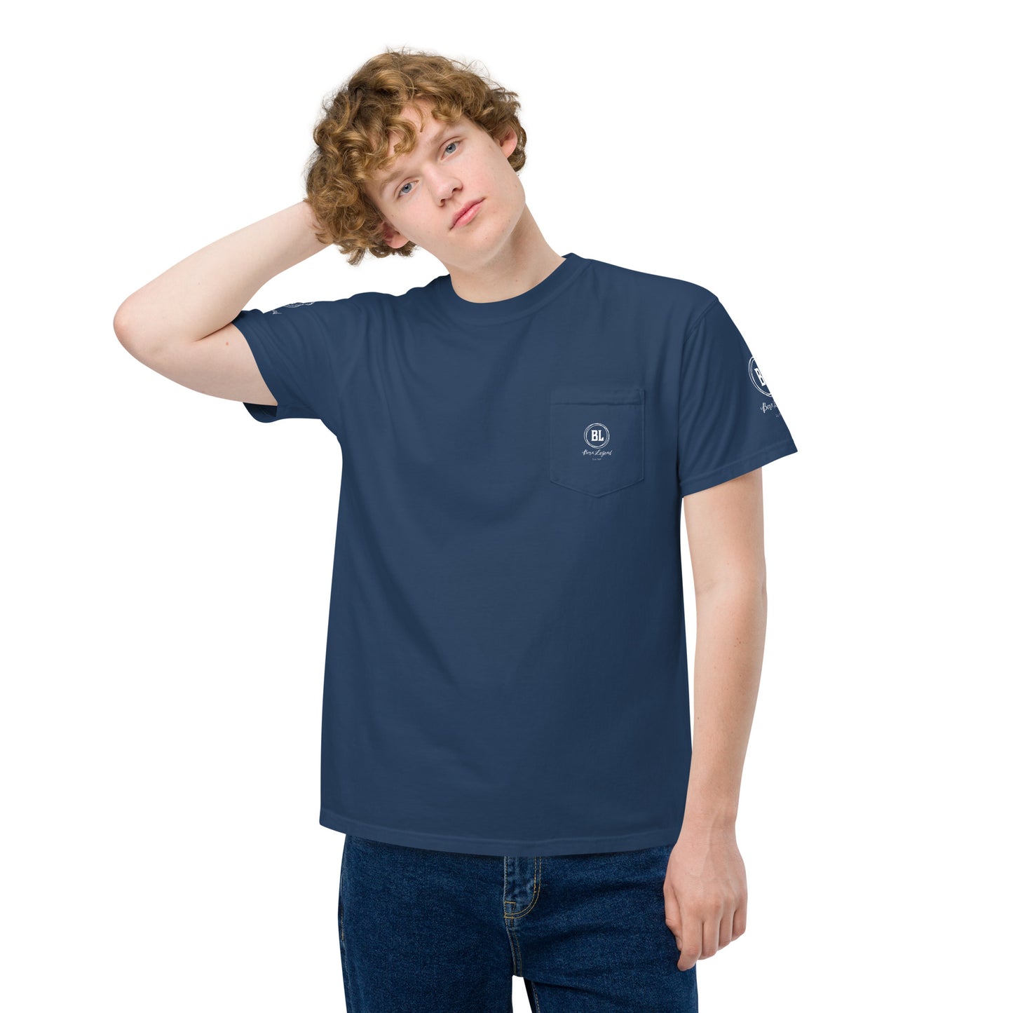 Born Legend Men's garment-dyed pocket t-shirt
