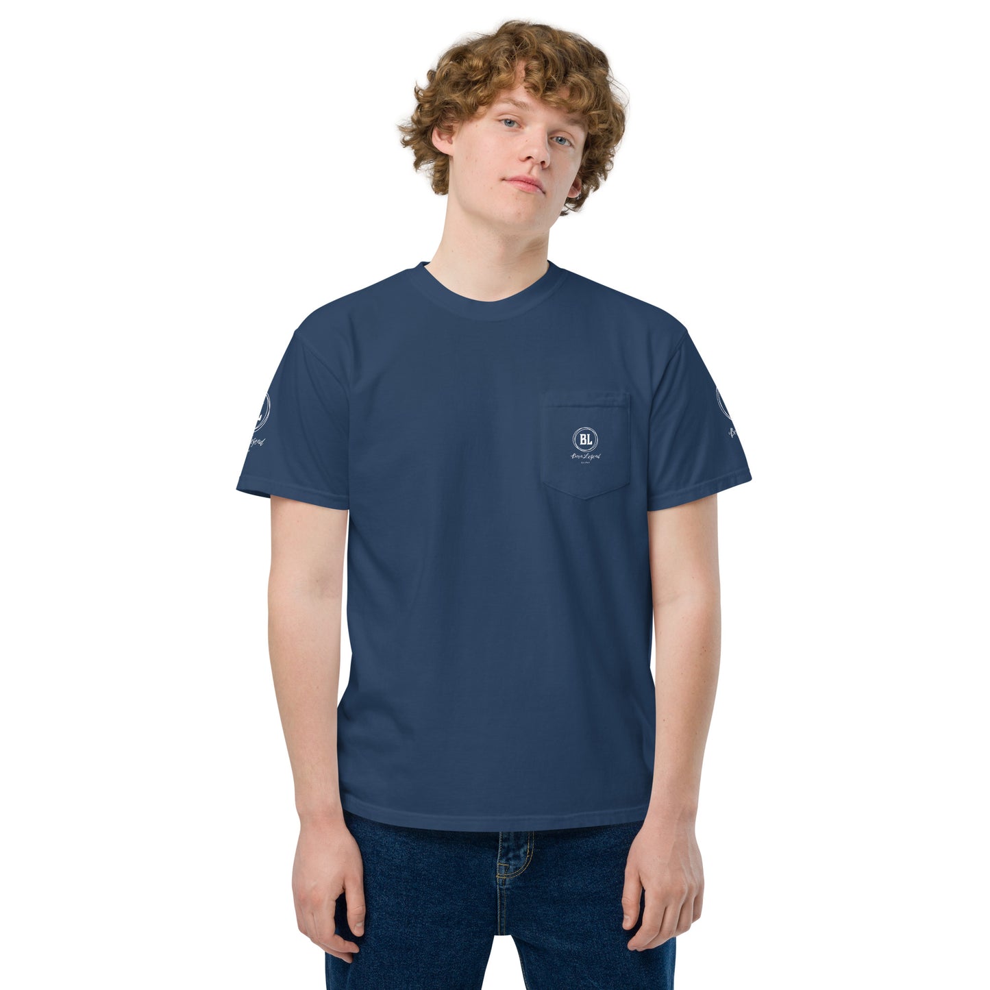 Born Legend Men's garment-dyed pocket t-shirt