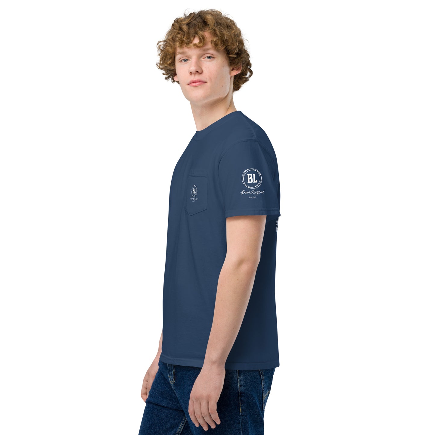 Born Legend Men's garment-dyed pocket t-shirt