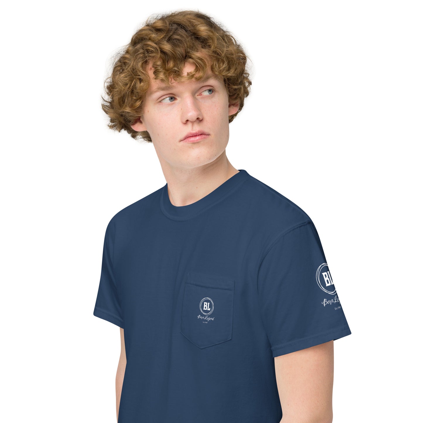 Born Legend Men's garment-dyed pocket t-shirt