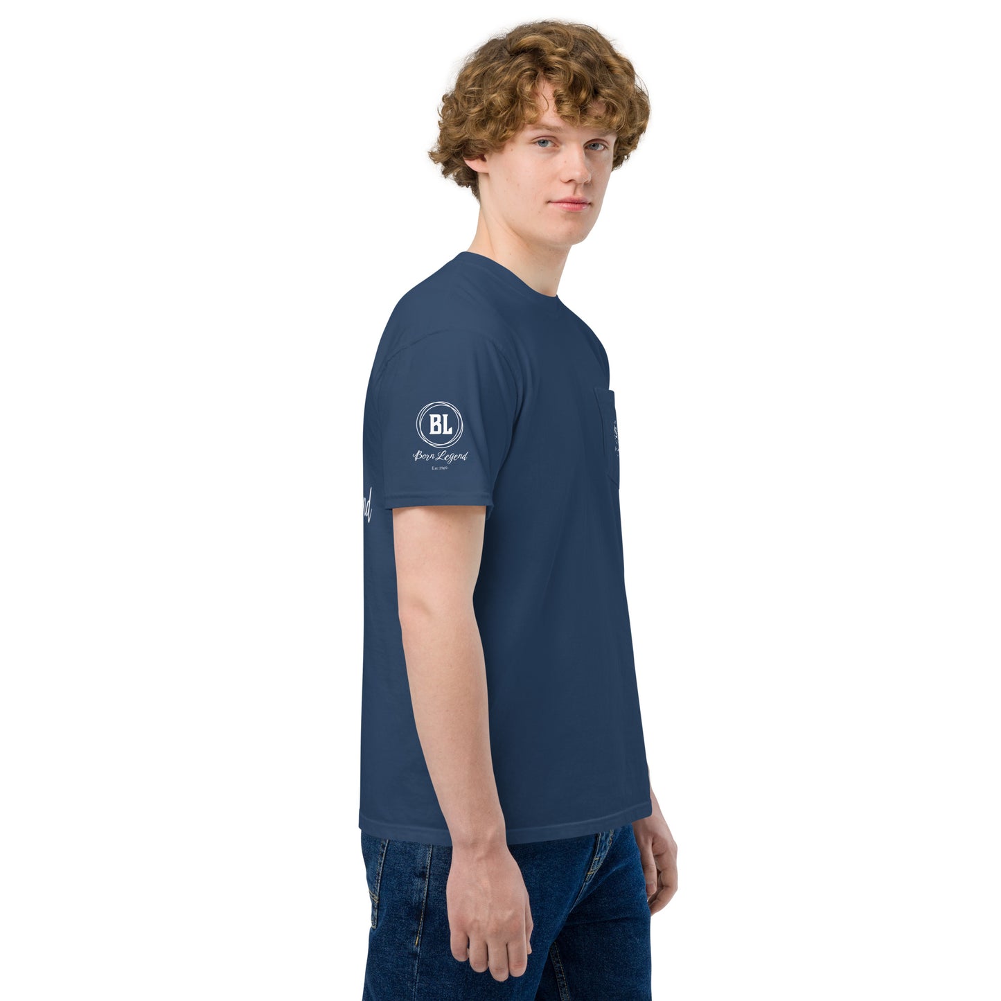 Born Legend Men's garment-dyed pocket t-shirt