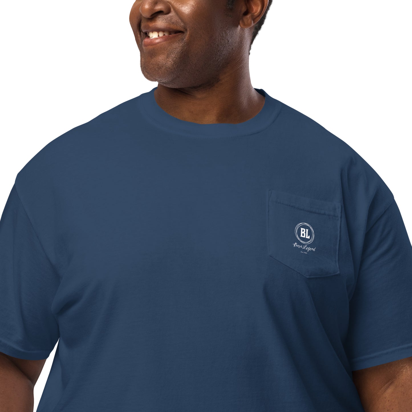 Born Legend Men's garment-dyed pocket t-shirt