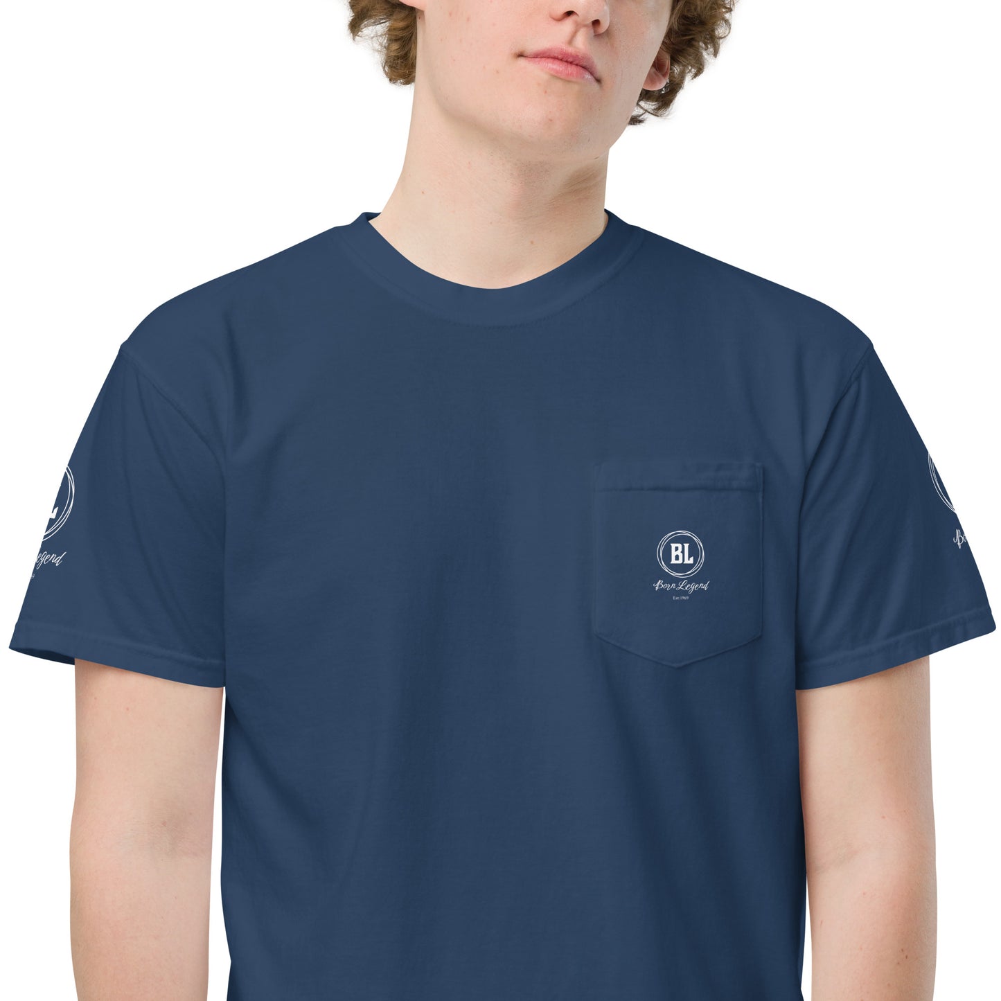 Born Legend Men's garment-dyed pocket t-shirt