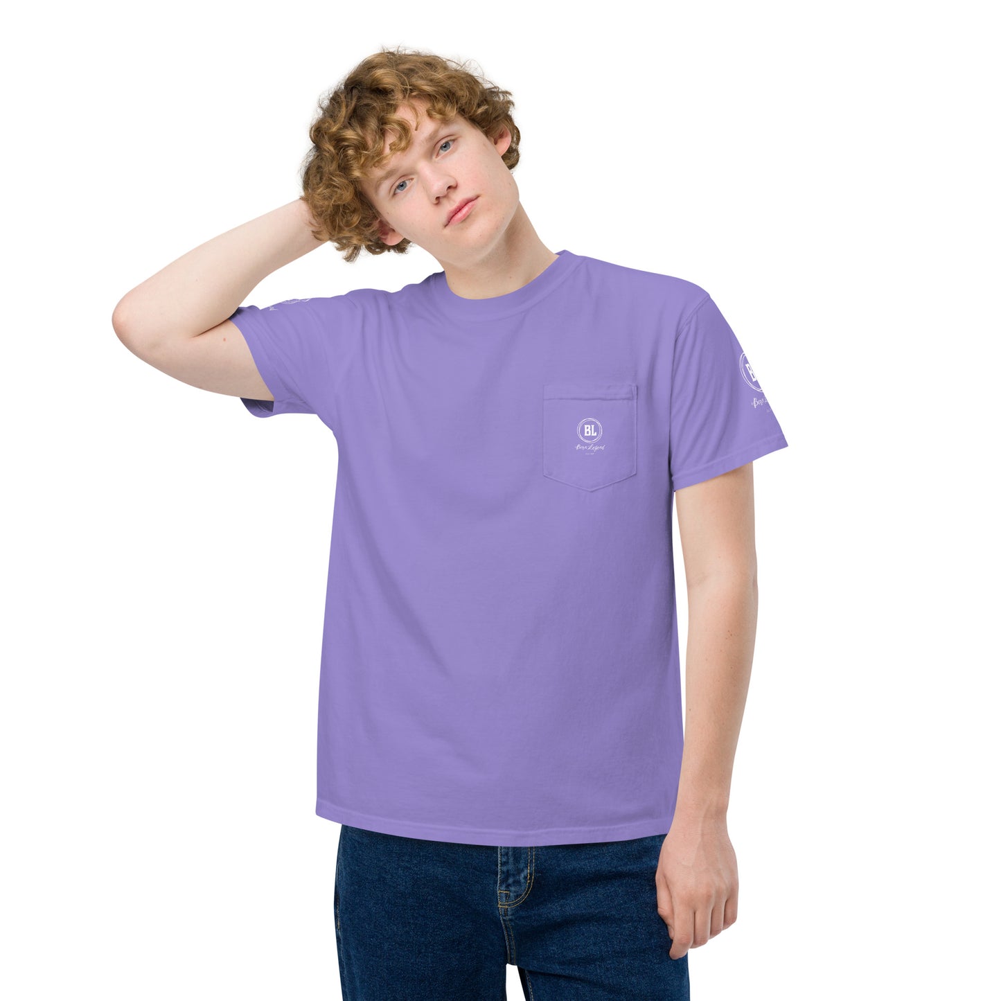 Born Legend Men's garment-dyed pocket t-shirt