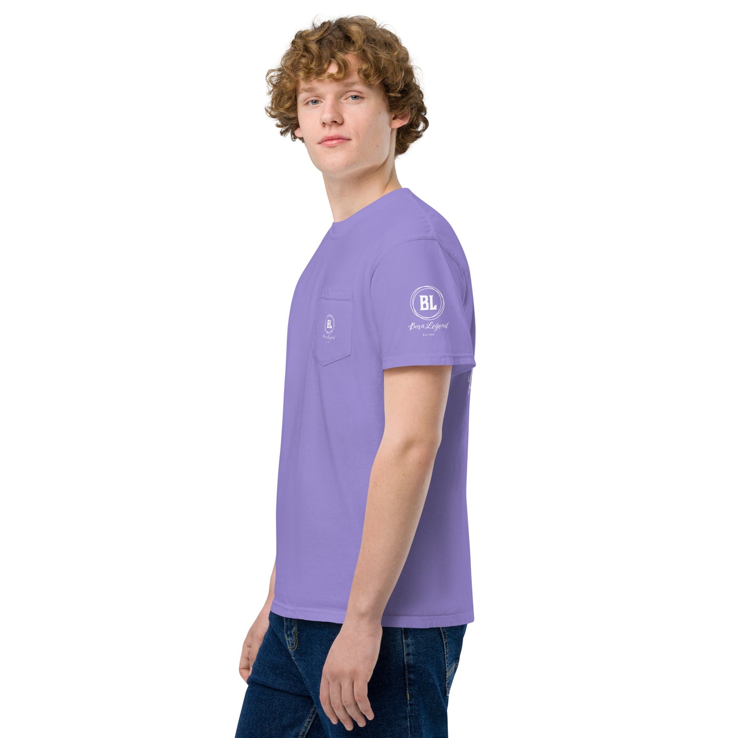 Born Legend Men's garment-dyed pocket t-shirt