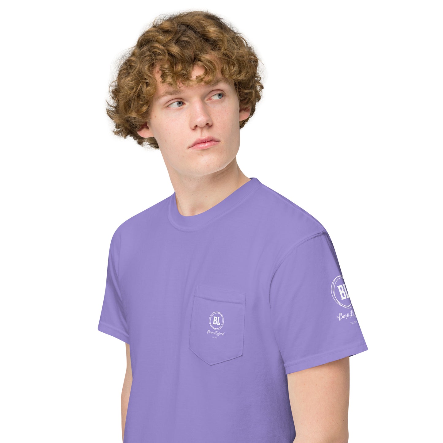 Born Legend Men's garment-dyed pocket t-shirt